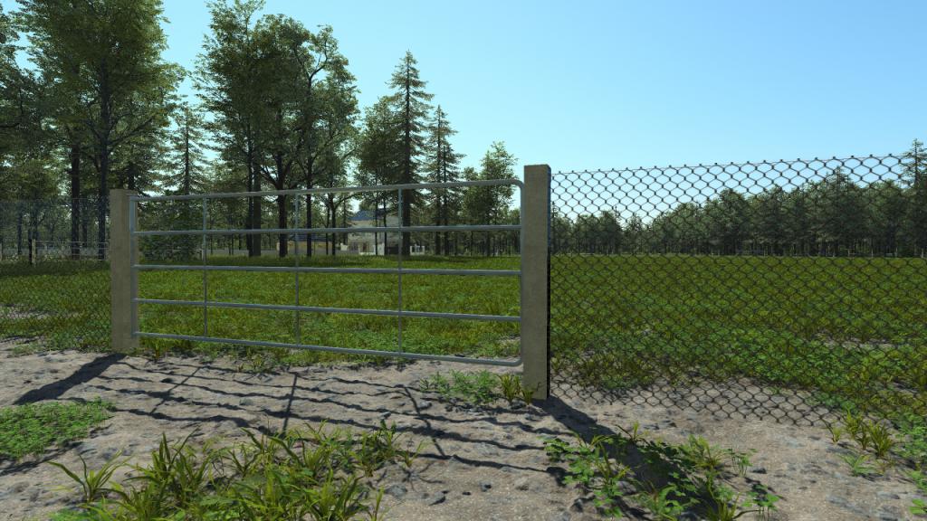 Metallic grid fences
