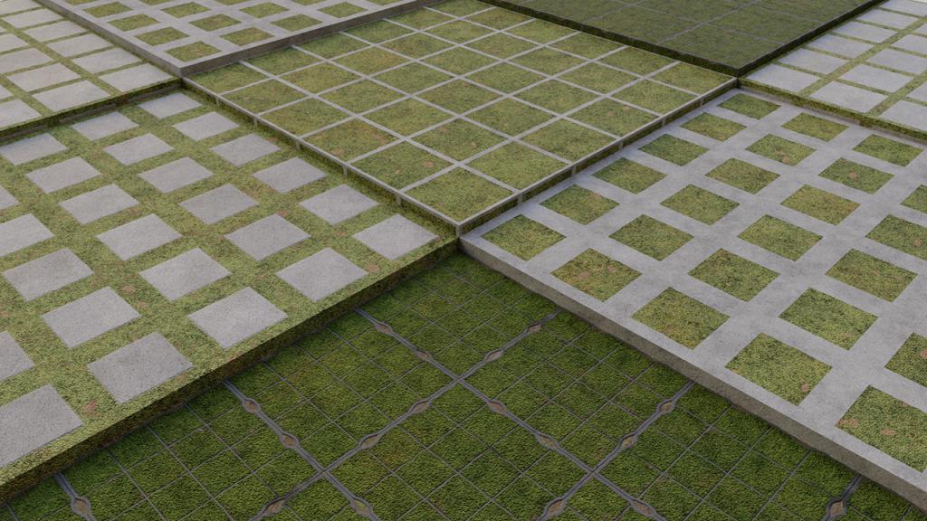 Grass pavements